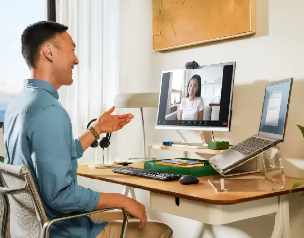 Mikrofonlu Pembe 1080p Yayın Kamerası